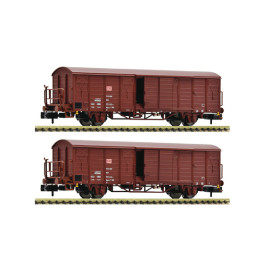 826216 2 tlg Set Gedeckte Güterwagen DB AG